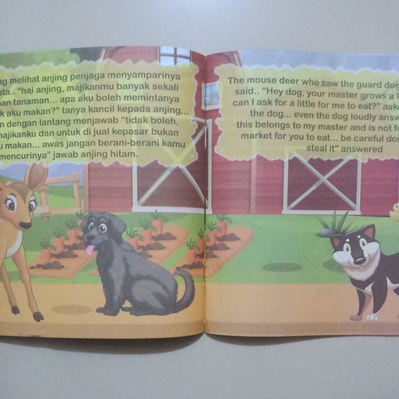 Buku Dongeng Cerita Petualangan Kancil Tidak Mencuri/Bilingual