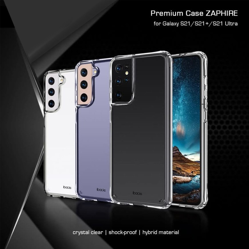 Casing IBACKS Samsung Galaxy S21 S21+ Plus Ultra Clear Zaphire Premium Case Akrilik Cover Transparan Murah