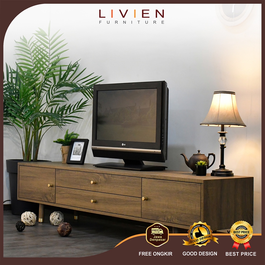 Meja TV , Livien , Meja TV Minimalis , Rak TV Kayu, Kabinet TV, Monet TV Dresser, Livien Furniture