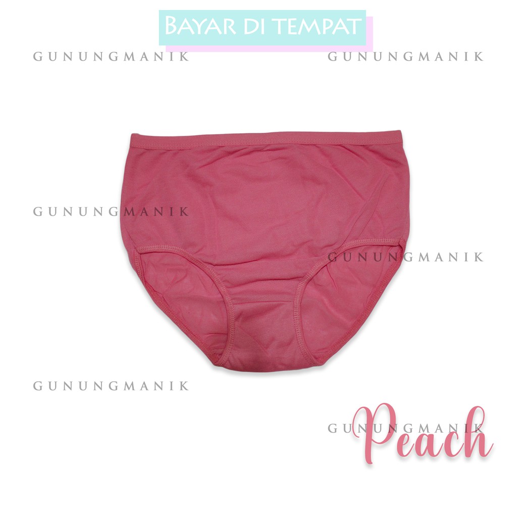 PAKET ISI 6 PCS celana dalam wanita polos murah bahan import ukuran dewasa size M.L.XL.XXL