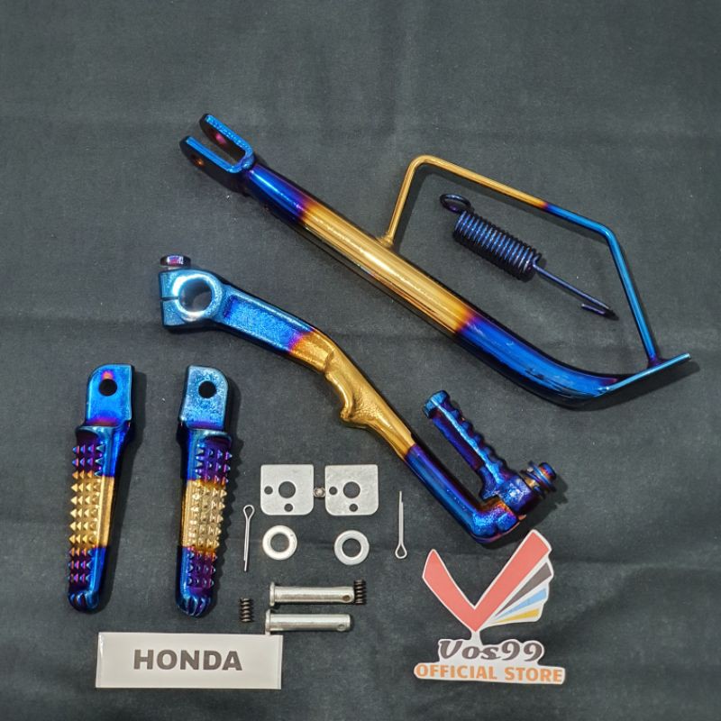 PAKET HONDA ENGKOLAN TWOTONE + STANDAR SAMPING TWOTONE RING 17 + STEP JAGUNG TWOTONE