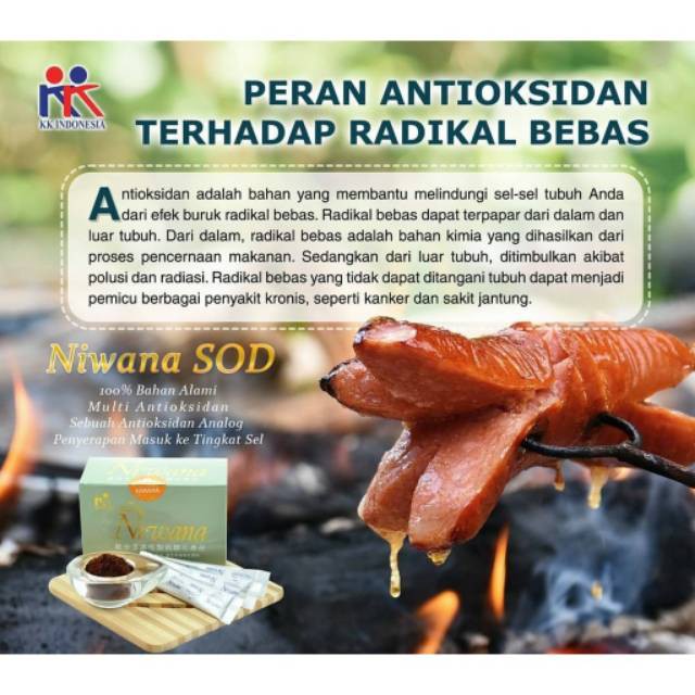 Niwana SOD KK Indonesia Suplemen Multi Antioksidan Mencegah Radikal Bebas Original