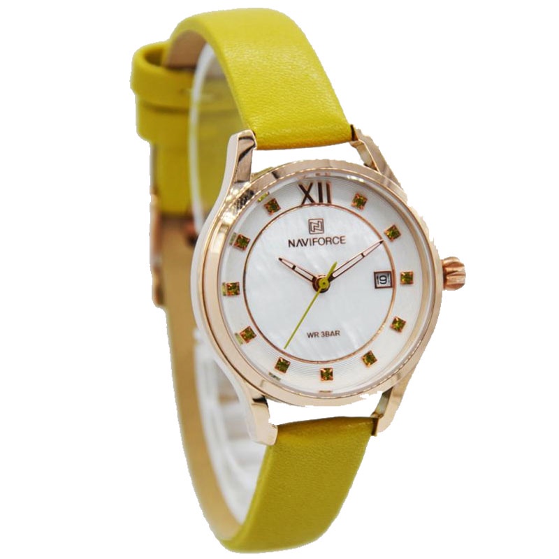 JAM TANGAN NAVIFORCE 5010 L1 KL LA WOMEN - KULIT - LIME NAVIFORCE ORIGINAL 5010 JAM NAVIFORCE 5010 J