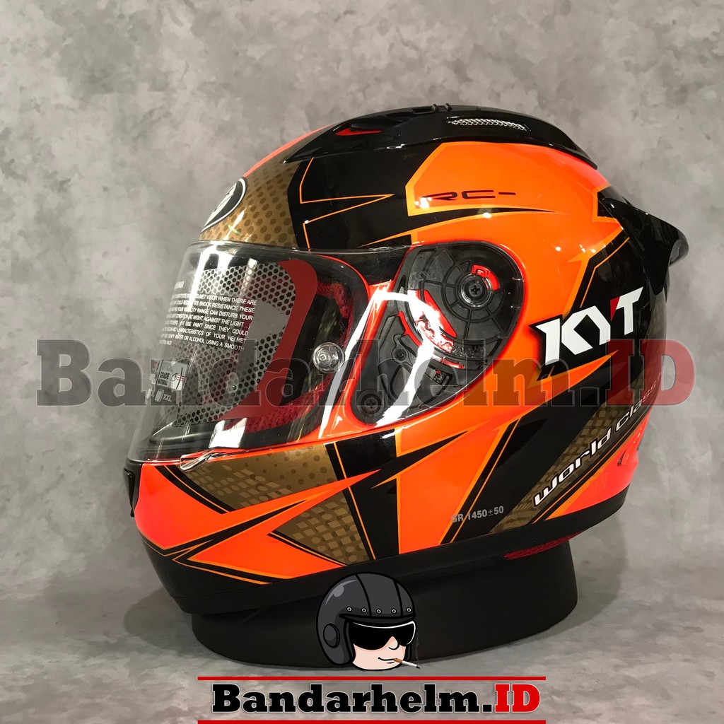 Helm KYT RC7 World Class Racing Orange Fluo