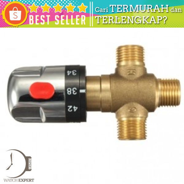 Thermostatic Mixing Valve 3-Way Female Thread - Xueqin DN15 Coklat