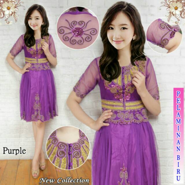 Kebaya dress abg pendek purple