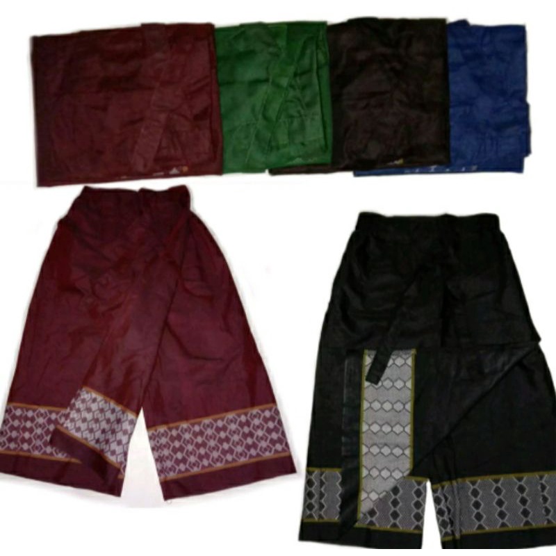 Sarung Celana Anak &amp; Dewasa Instan - TK SD SMP SMA - Kain Sarcel Celsar Celarung Panjang Polos Motif