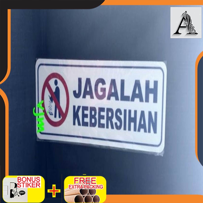 

Grosir Plat acrylic sign label jagalah kebersihan akrilik petunjuk sign board