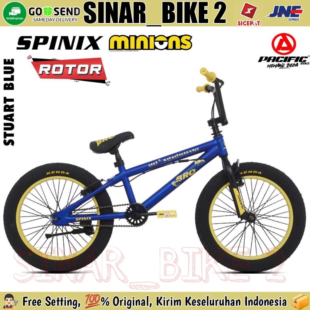 Sepeda BMX 20 Inch PACIFIC SPINIX MINIONS Ban Jumbo 3.0