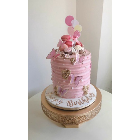 

pink birthday cake
