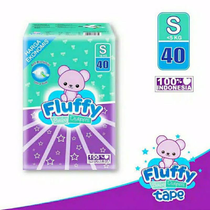 Pempers bayi popok bayi fluffy NB-S40 tipe perekat