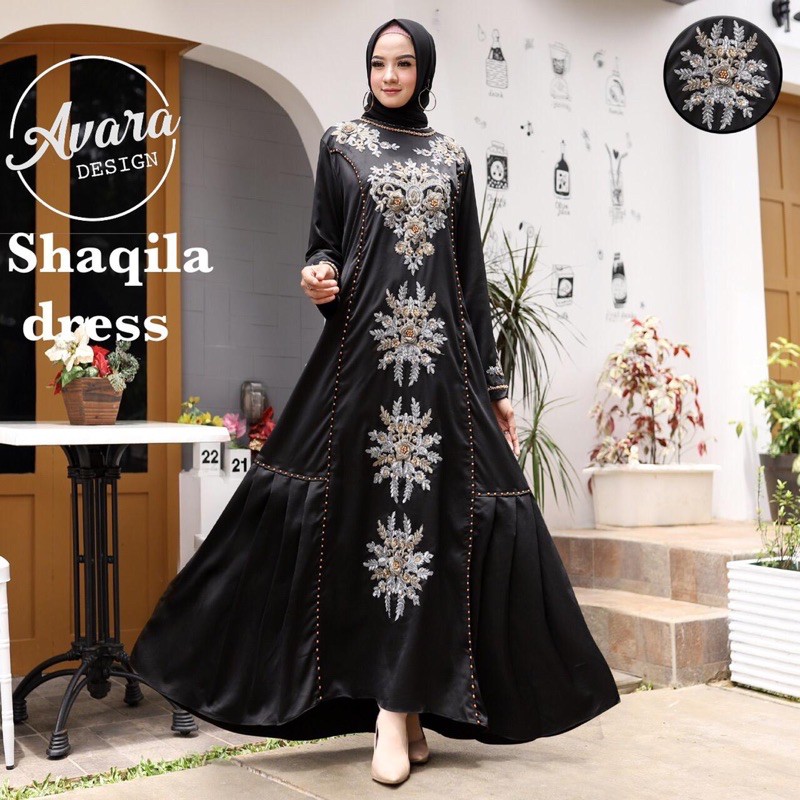 Gamis Pesta Maxmara Bordir Payet Shaqila AV