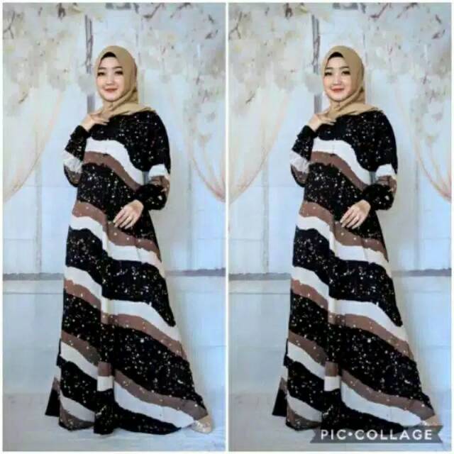 Gamis twill / (Size S,M,L,XL) Gamis twill rainbow / pelangi / ori twill super busui