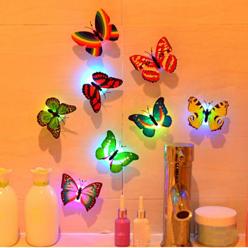 Lampu LED Kupu Kupu 7 Warna Lampu  Hiasan Dekorasi Butterfly LED