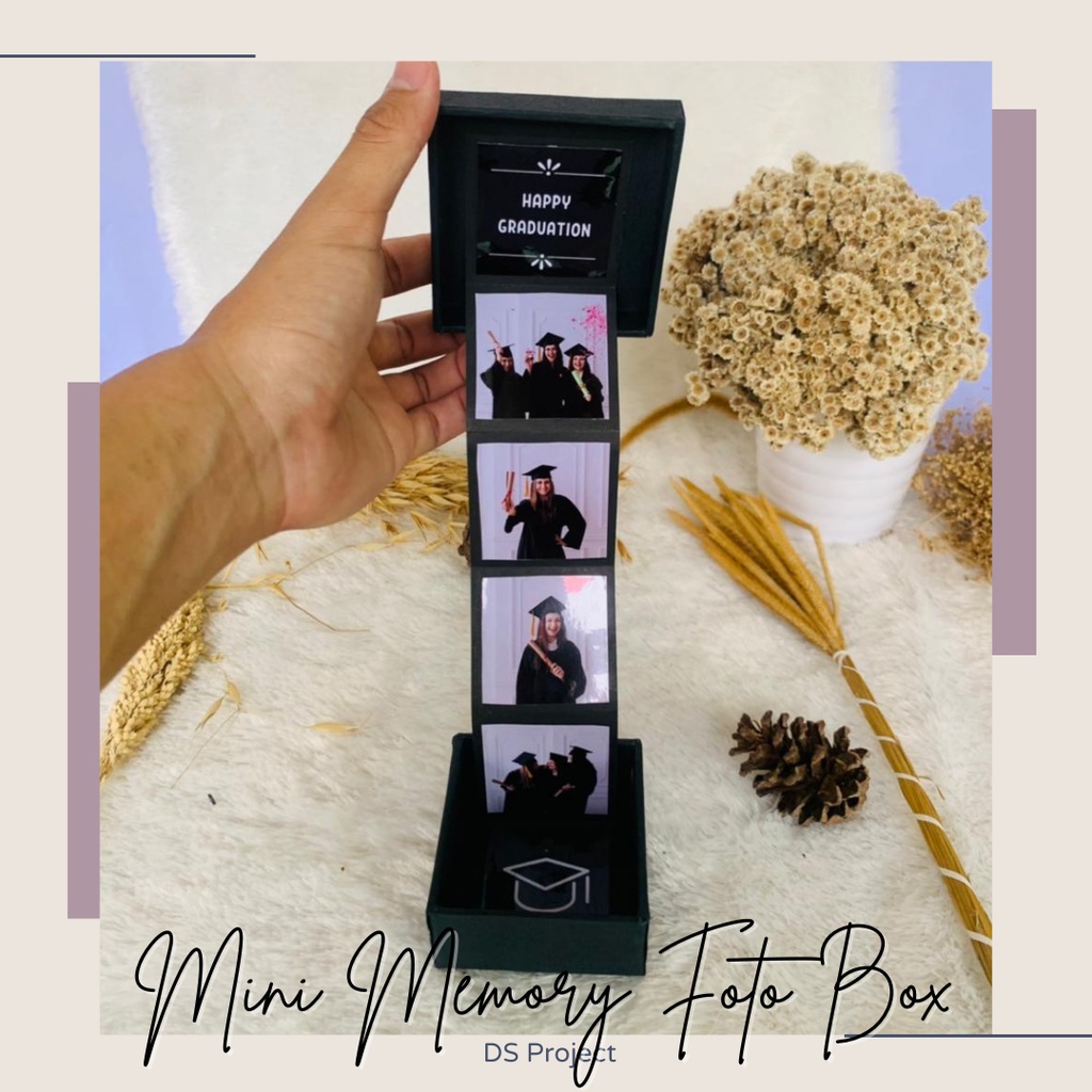 Mini Memory Box 6 Foto WISUDA kado untuk teman / pacar cewe cowo murah