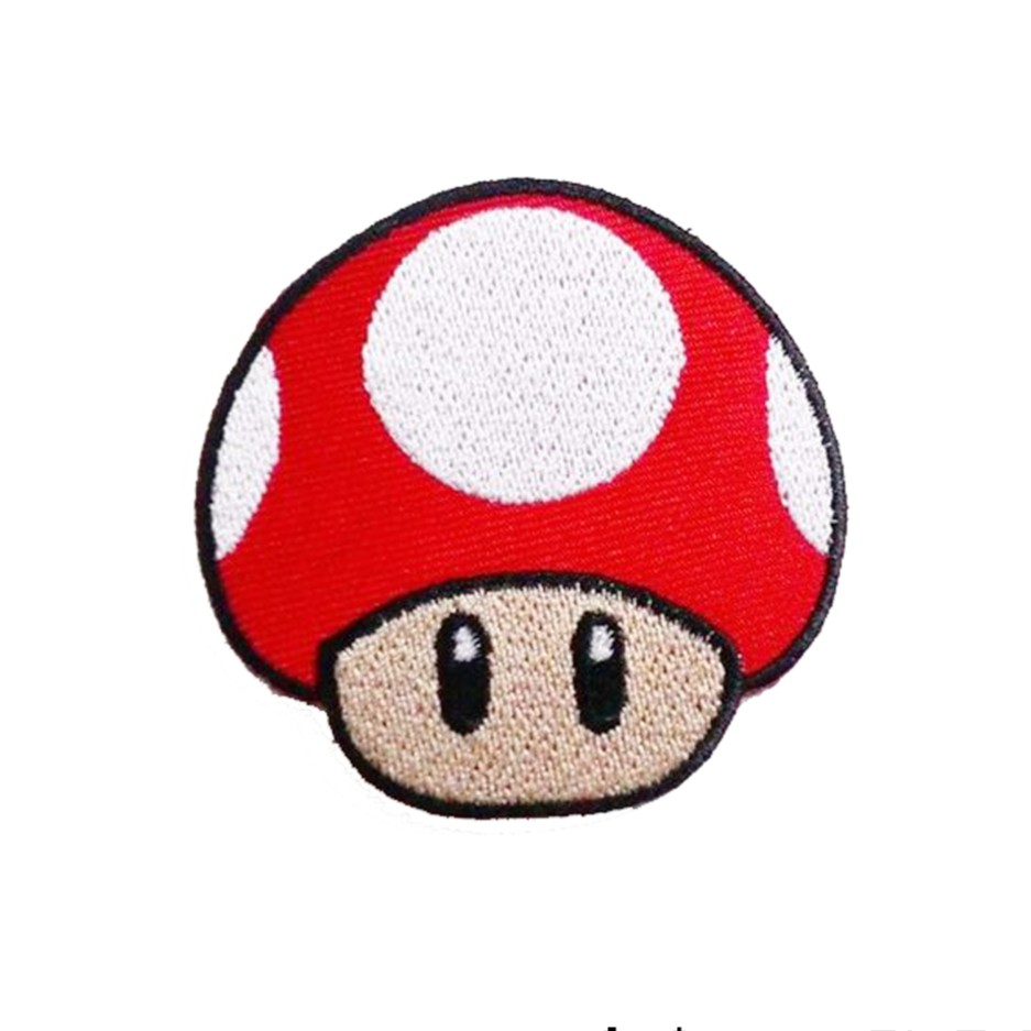 Patch Bordir Jamur Mario