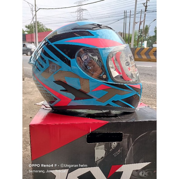 HELM KYT FALCON FR RADIANT FUXIA BLUE