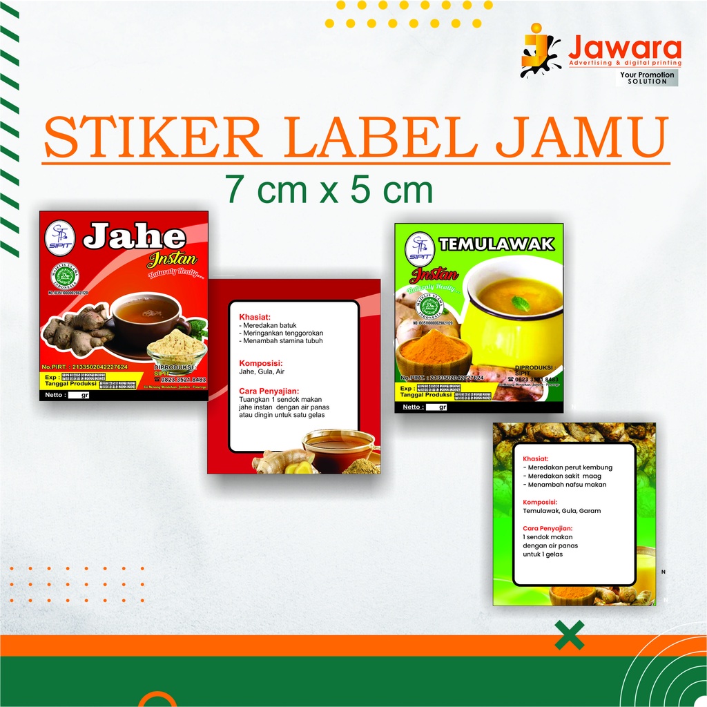 

STIKER LABEL JAMU CUSTOM PONOROGO,MAGETAN,NGAWI,MADIUN,TULUNGAGUNG,PACITAN, JAWARA PRINT