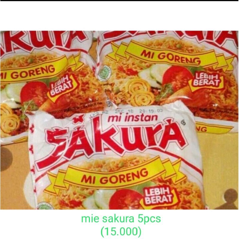 

mie sakura isi 5pcs