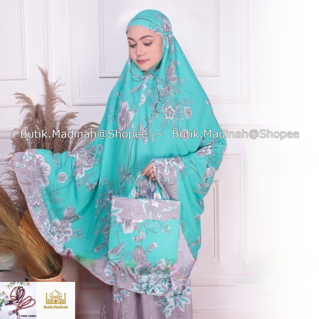 BUTIK.MADINAH MUKENA DEWASA SHABIRA SAFIRA SITI KHADIJAH PASTELEENA DALANOVA