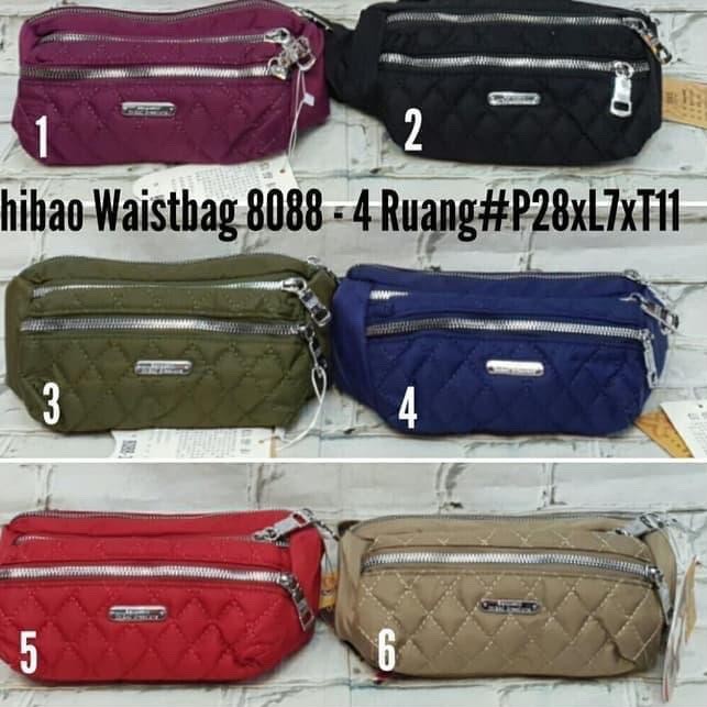 Tas Wanita Import Pinggang Selempang Waistbag Waist Bag CHIBAO Mini CB8088 8088 Bordir Bahan Parasut