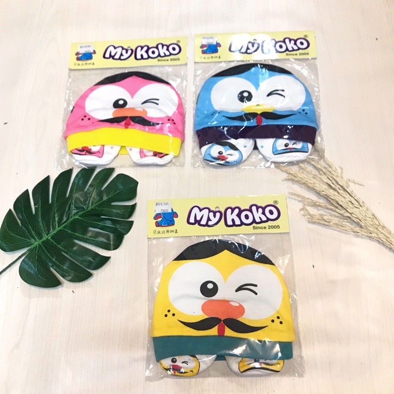 TOPI BAYI DAN SARUNG TANGAN KAKI BAYI KARAKTER