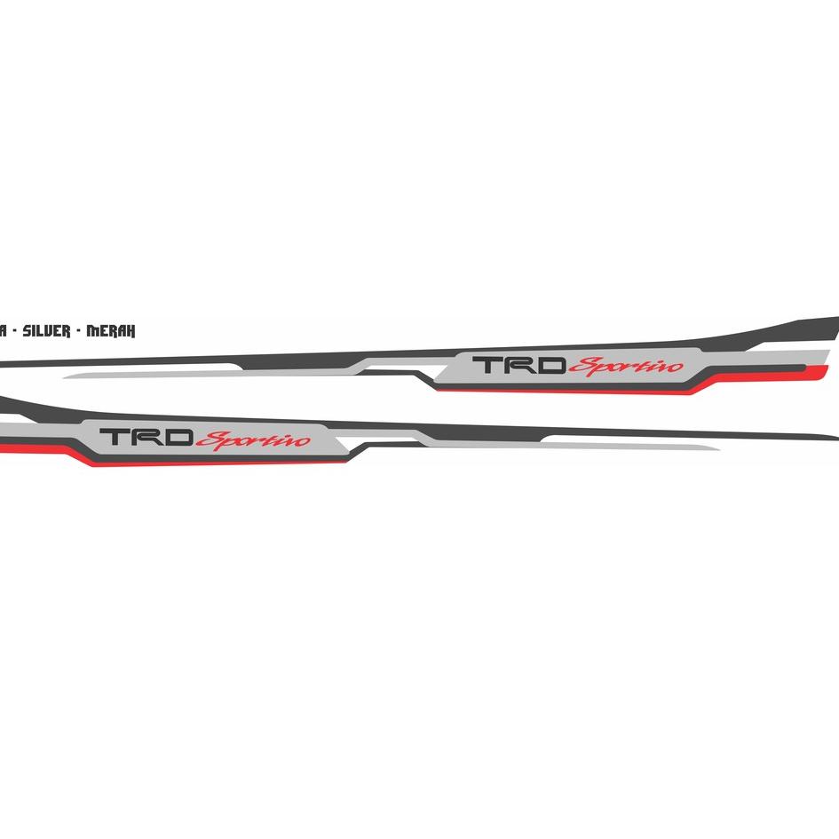 ➨ Stiker List Body TRD Sportivo Strip Racing Cutting Sticker Pintu Toyota Yaris Valco Agya Ayla kere