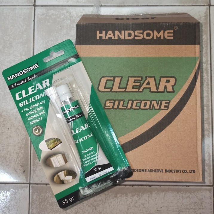 Lem Kaca Silikon HANDSOME Clear / Lem Silicone Sealant Odol Sealent Kaca Terbaik