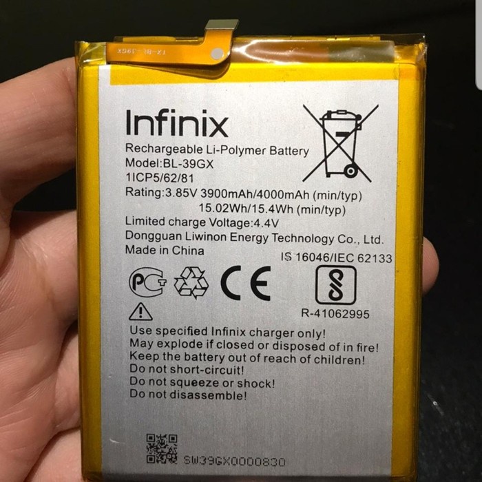 Baterai Battery Original Infinix HOT 6 PRO , infinix hot S3 .X608 , BL-39GX , BL39GX