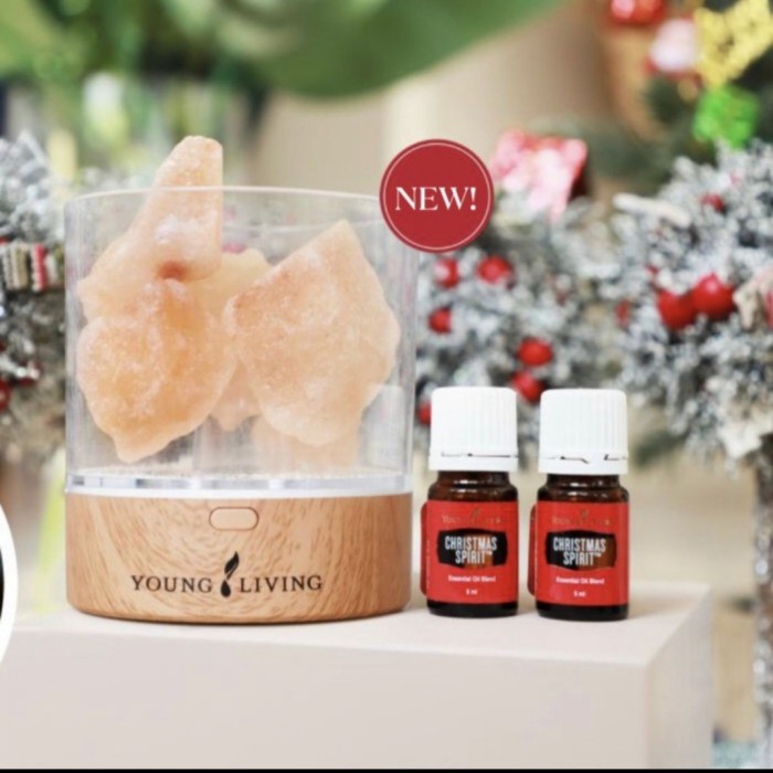 Christmas Spirit In The Air Himalayan Salt Diffuser + 2 Oils Yl Termurah