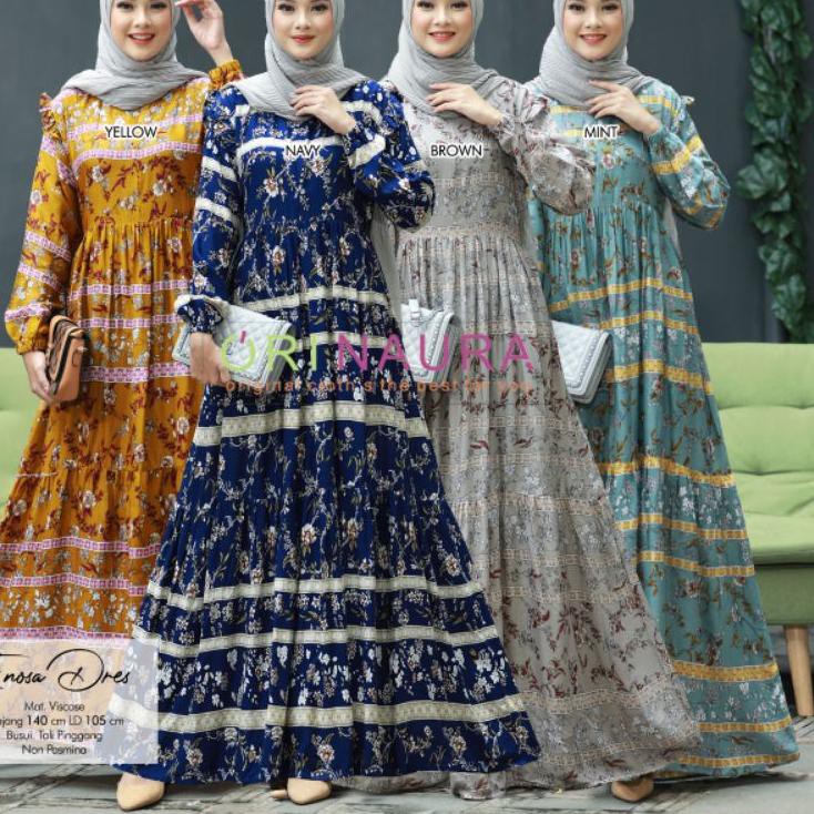 Telah Hadir.. Baju Gamis Wanita Muslim Terbaru 2021 Motif Batik Model Payung Busui Friendly Ukuran A