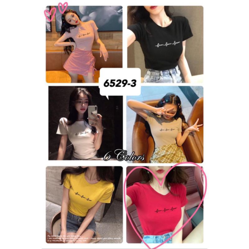 Atasan kaos import 6529-3