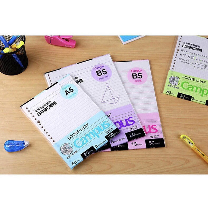

TERL4RI5 KOKUYO Loose Leaf Campus A5, B5 Dotted / Square / Line / Polos - A5 Polos