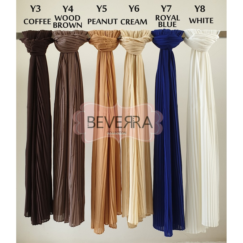 HIJAB PASHMINA PASMINA PHASMINA PLISKET PLEATED SHAWL HEAVY CHIFFON CRINKLE CRINCLE PRISKET - A30-5