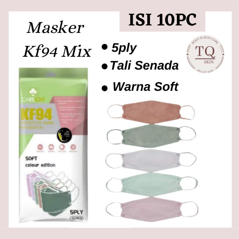 Masker KF94 5PLY Careion Masker Careion KF 94 3D 5PLY Soft Colour
