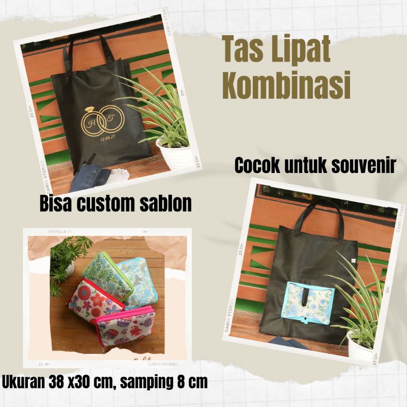 Tas Souvenir Belanja Lipat Rit Sablon Tas Hajatan Wedding Ultah