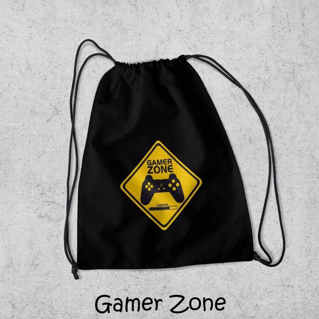 Tas Serut / String Bag Anti Air TERLENGKAP - Tas Ransel Serut Tas Olahraga Tas Sekolah Tas Serut Waterproof Pria Dan Wanita Tas Polos - Custom Bisa COD - P3-GAMERZONE