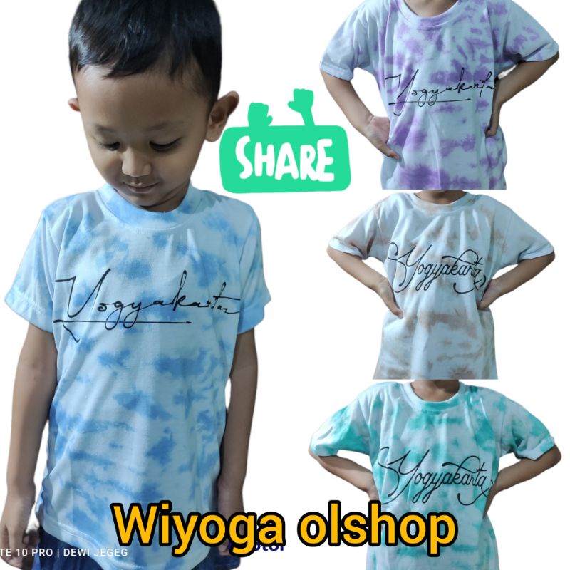 kaos jogja / kaos jogja anak / kaos tiedye anak