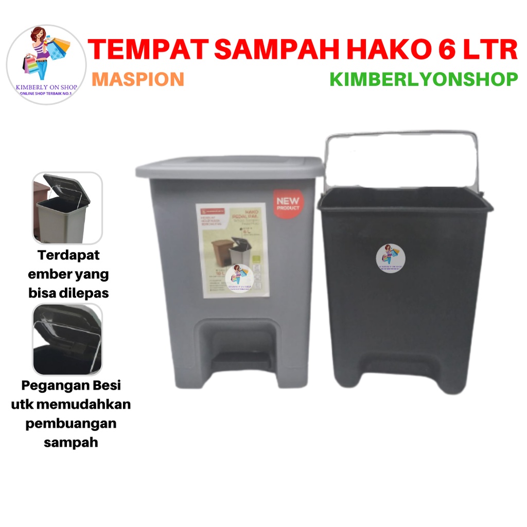 Tempat sampah Injak Hako pedal Pail 6 Liter Maspion