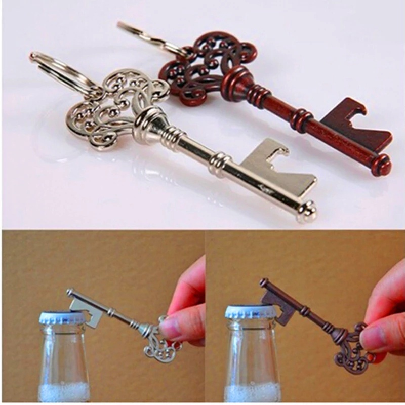 [1Pc Creative Portable Vintage Key Shaped Bottle Opener ][ Metal Keychain Beer Bottle Opener]