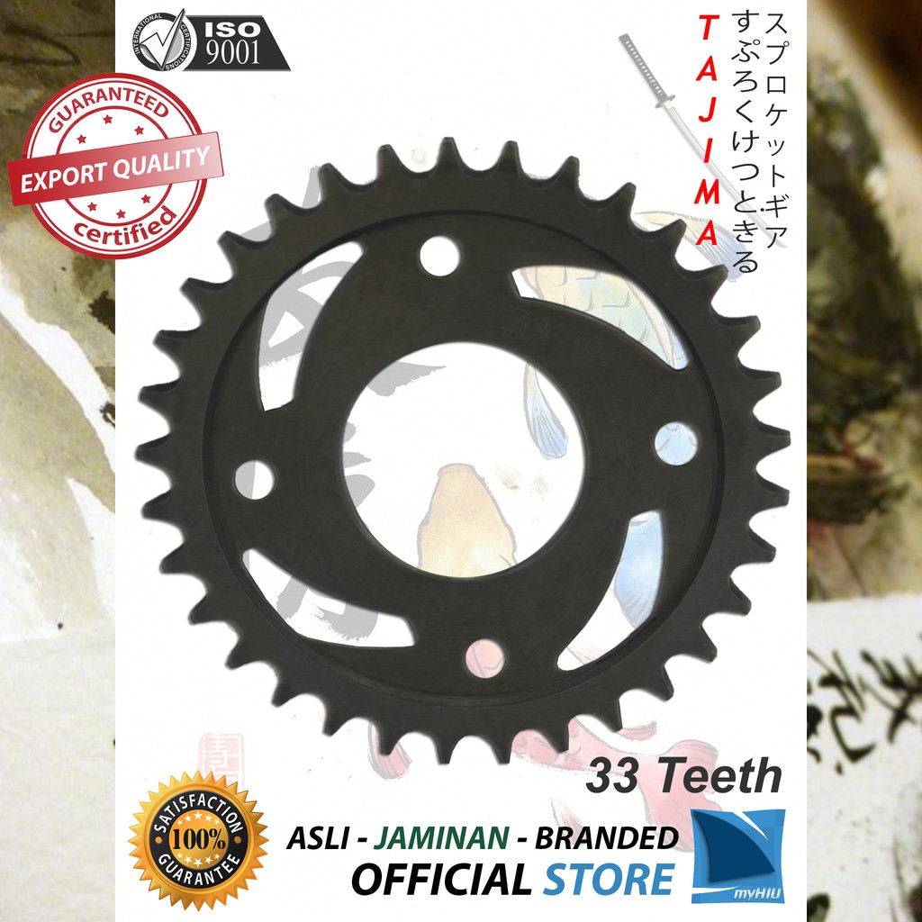 Gigi Tarik 33T ~ 39T SUZUKI Axelo, Shooter Gir Belakang - Rear Sprocket Gear TAJIMA