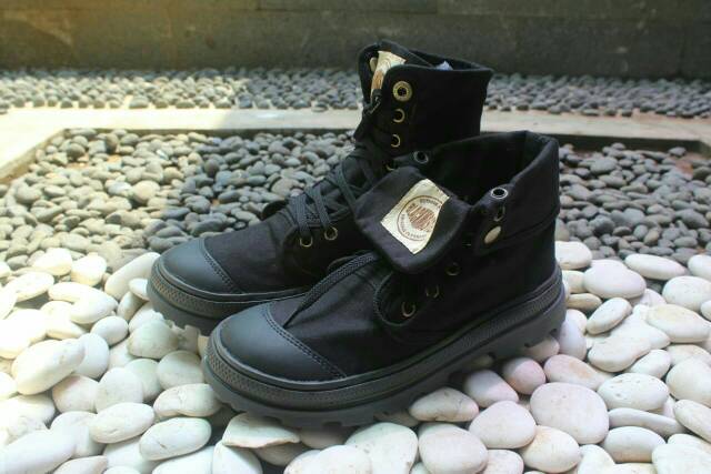 Sepatu Boots Pria Black Master Bahan Kanvas Kerja Touring Biker Formal Pria