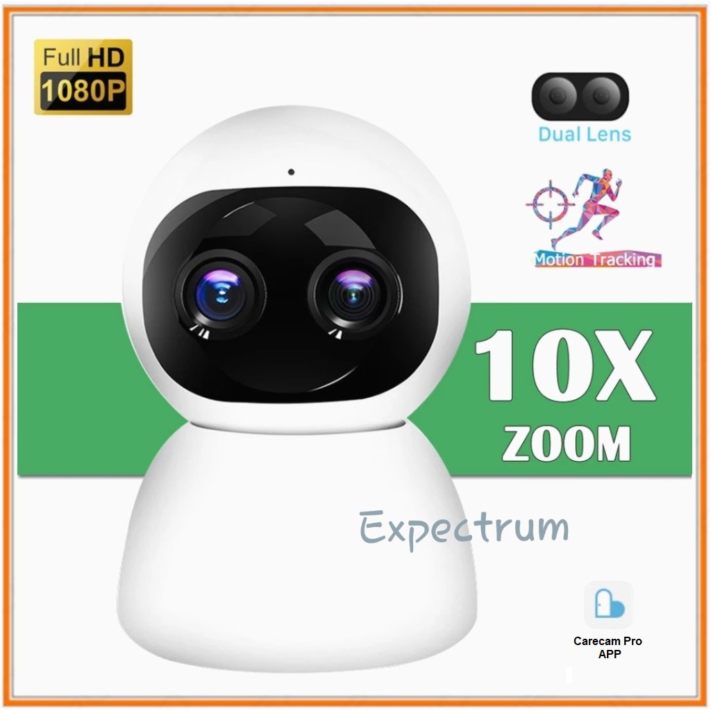 IP Camera / IPCAM CARE CAM 1080P, 2MP x 2 LENS. Hybrid Zoom 10x. Infra Red