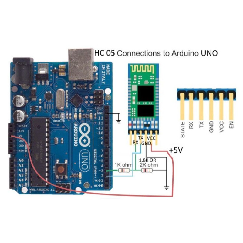 HC-05 HC05 Master-Slave Serial 6pin Bluetooth Wireless Modul Nirkabel untuk Arduino