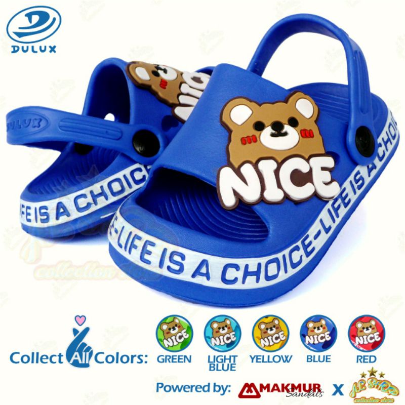 SANDAL BAIM ANAK UNISEX BERUANG NICE 1-3THN DULUX 383E