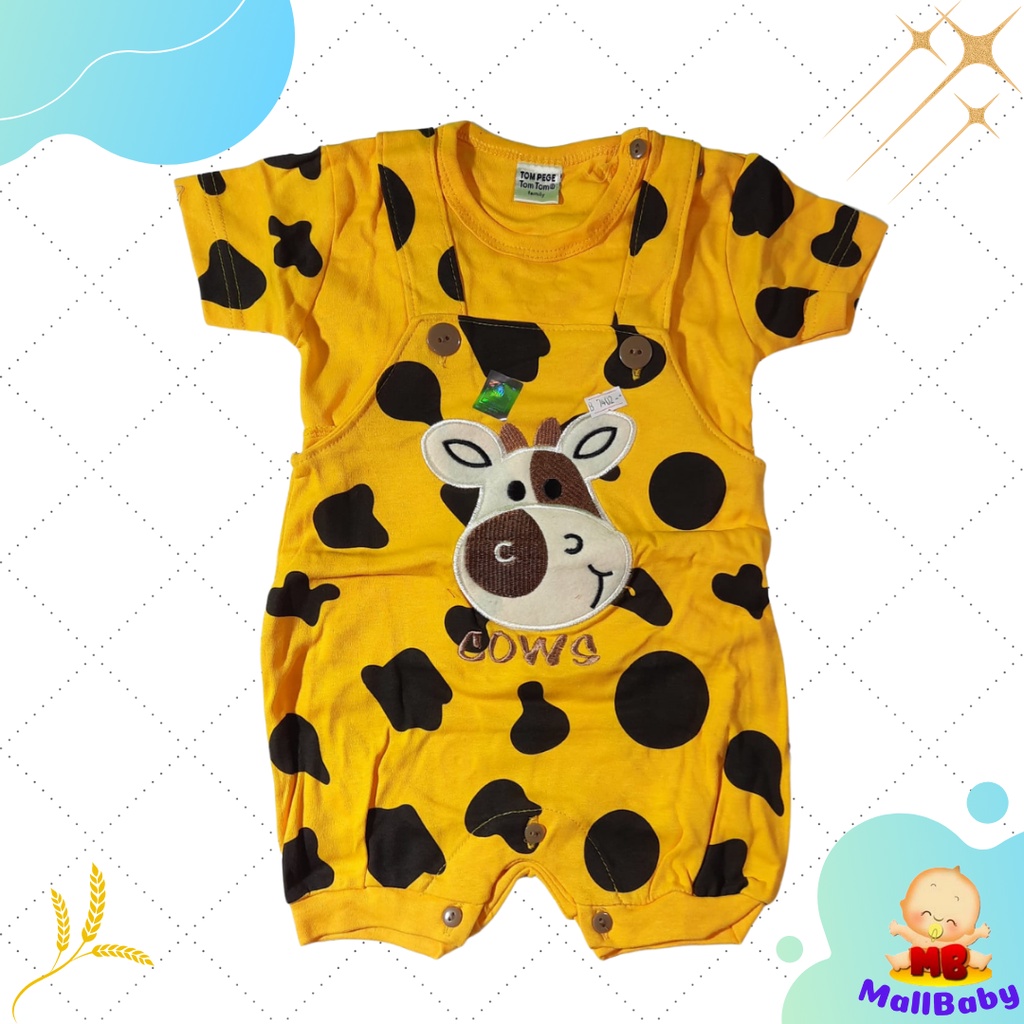 Baju Bayi Laki Laki 0-6 Bulan Baju Kodok Bayi Laki Laki 6-12 bulan Lucu Murah Adem Cute Cow