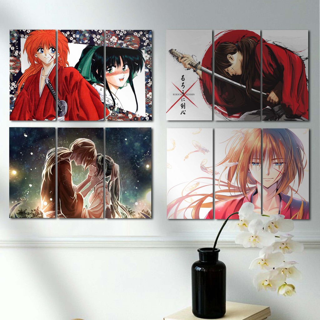 HIASAN DINDING SAMURAI X KENSHIN POSTER KAYU WALLDECOR, PAJANGAN, DEKORASI / HIASAN KAMAR