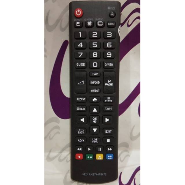 Remote TV Led/Lcd/ Smart TV Khusus Merk TV LG Tanpa Setting