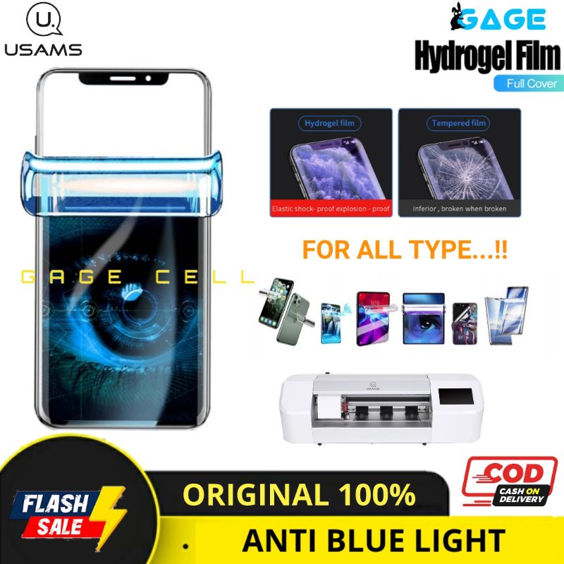 USAMS XIAOMI REDMI X3 PRO NFC F3 GT HYDROGEL ANTI GORES BLUE LIGHT RADIASI FULL LAYAR SCREEN