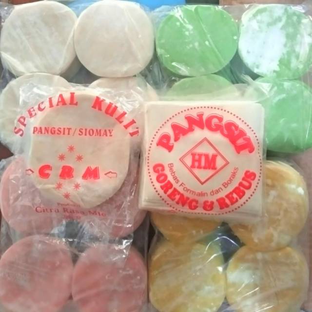 Kulit dimsum tipis halal lembut anti lengket siomay pangsit gyoza warna warni paket hemat 2